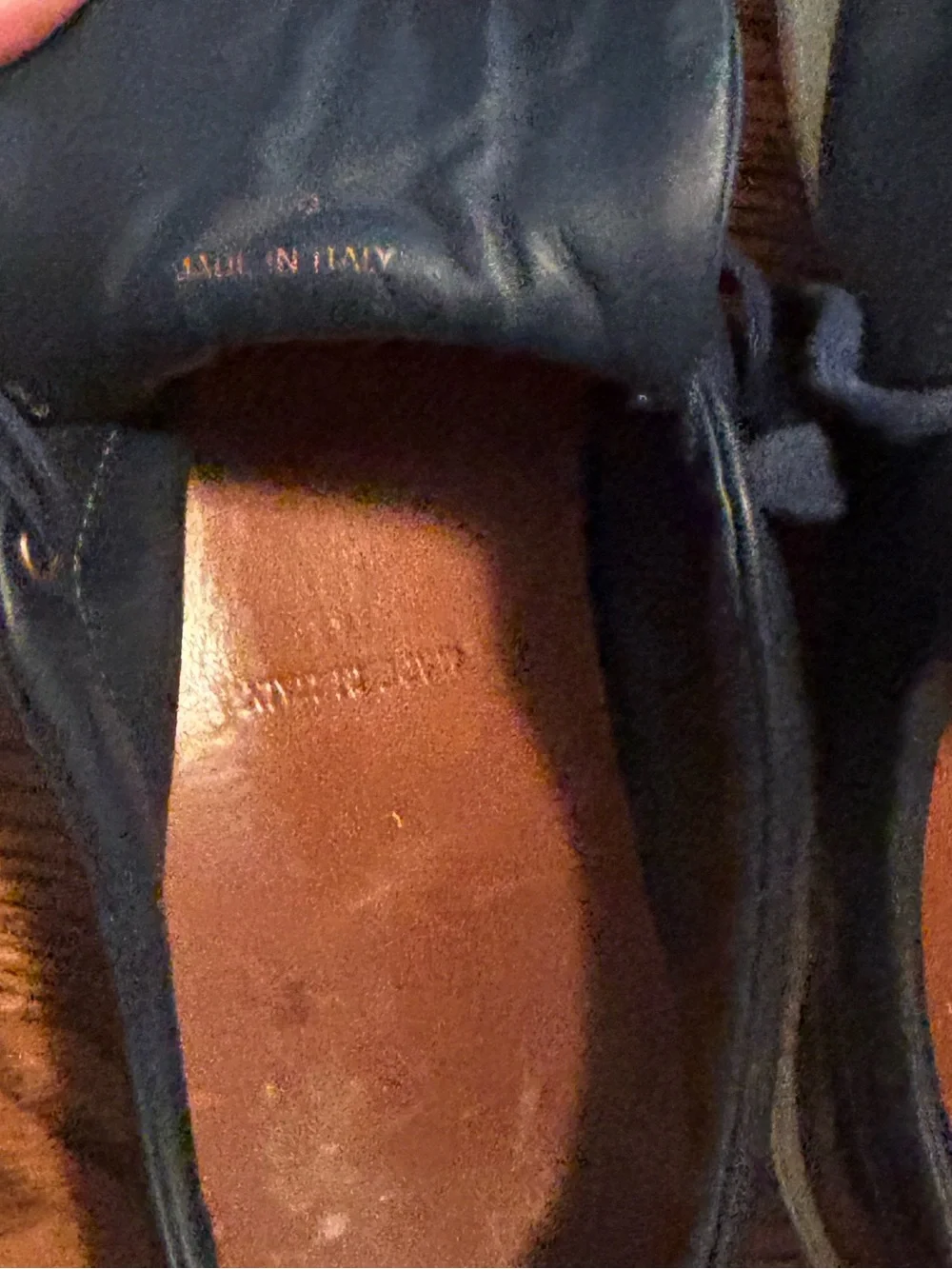 Good Man Brand Legend Lo-Top Sneakers Navy Blue Leather Size 9